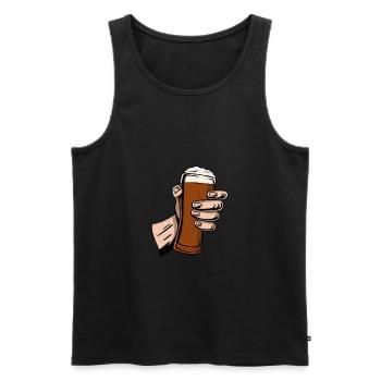 Craft Beer Hops Malt Brewer - Men's Premium Organic Tank Top - black - Front - AI Model Male 178 light (178cm)