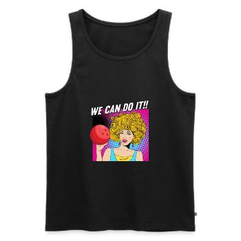 Bowling - Männer Premium Bio Tank Top - Schwarz - Vorne - Michal (187cm)
