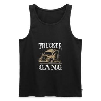 Truck Driver Truck Driver Truck Driver Trucker - Men's Premium Organic Tank Top - black - Front - Michal (187cm)