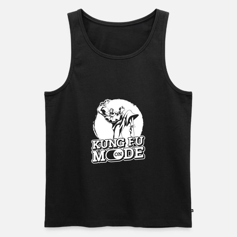 Kung Fu - Männer Premium Bio Tank Top - Schwarz
