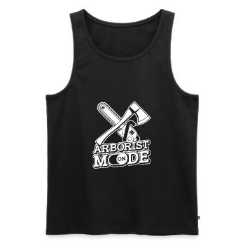 Baumklettern Baumpfleger Arborist Baumkletterer - Männer Premium Bio Tank Top - Schwarz - Vorne - AI Model Male 178 light (178cm)