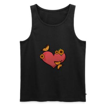 Schmetterling - Männer Premium Bio Tank Top - Schwarz - Vorne - Michal (187cm)