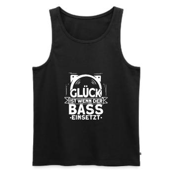 Techno - Männer Premium Bio Tank Top - Schwarz - Vorne - Michal (187cm)