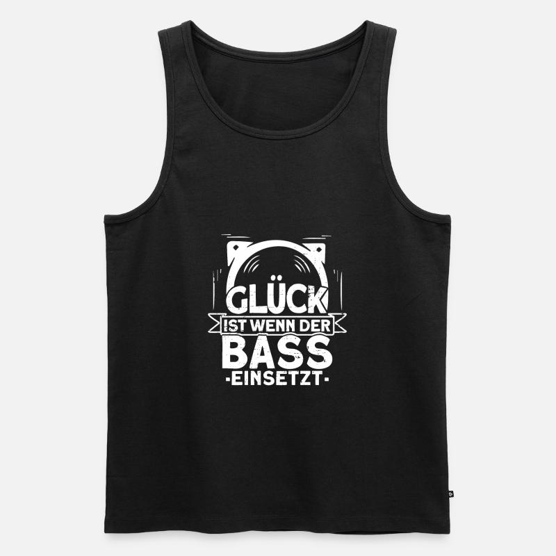Techno - Männer Premium Bio Tank Top - Schwarz