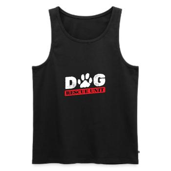 Tierheim Hund Retten Tierschutz Hundeheim - Männer Premium Bio Tank Top - Schwarz - Vorne - AI Model Male 178 light (178cm)