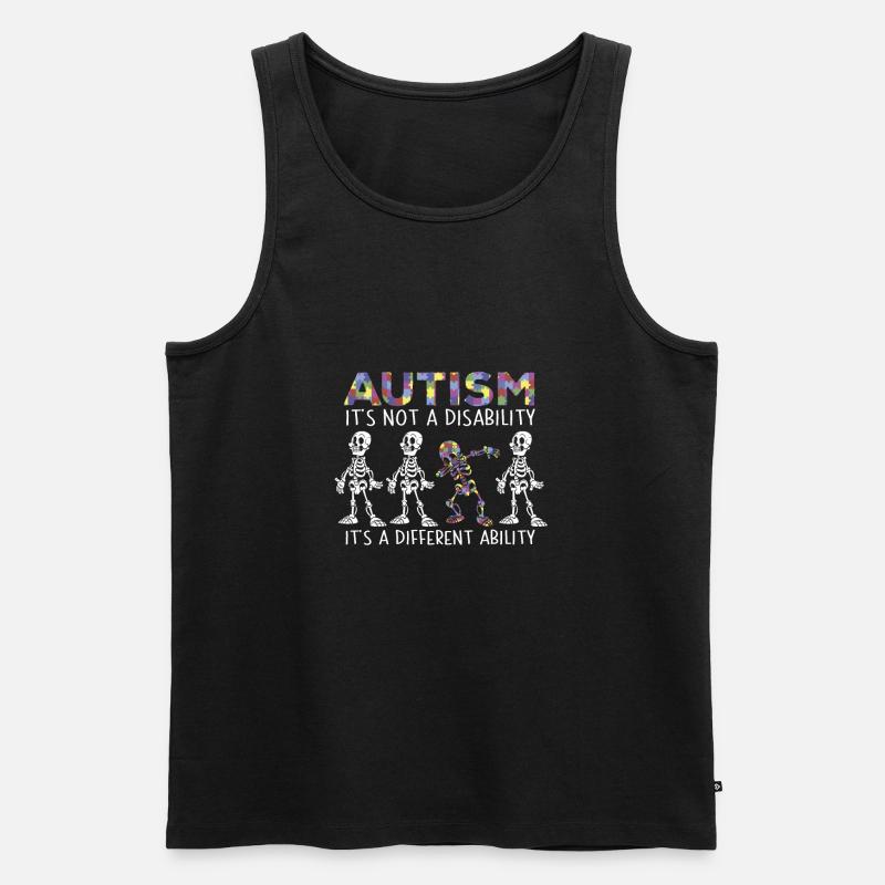 Autismus Autist - Männer Premium Bio Tank Top - Schwarz