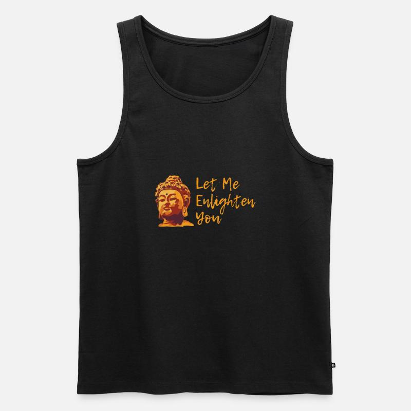 Buddha Buddhist Buddhismus - Männer Premium Bio Tank Top - Schwarz