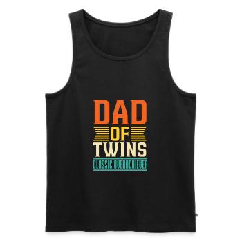 Zwillingspapa Zwillinge Vater Papi Vatertag Papa - Männer Premium Bio Tank Top - Schwarz - Vorne - Michal (187cm)