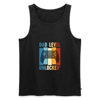 Zwillingspapa Zwillinge Vater Papi Vatertag Papa - Männer Premium Bio Tank Top - Schwarz - Vorne - Michal (187cm)