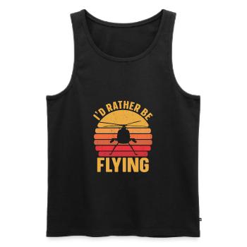 Helikopter Hubschrauber Pilot Heli - Männer Premium Bio Tank Top - Schwarz - Vorne - AI Model Male 178 light (178cm)