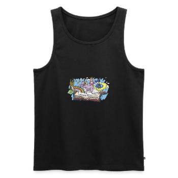 Bookworm Bookworm Book Reading - Men's Premium Organic Tank Top - black - Front - Michal (187cm)