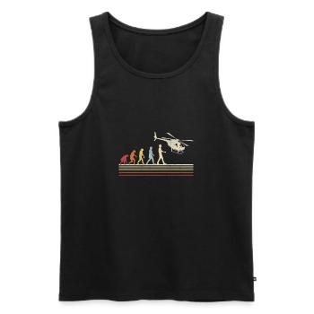 Helikopter Hubschrauber Pilot Heli - Männer Premium Bio Tank Top - Schwarz - Vorne - AI Model Male 178 light (178cm)