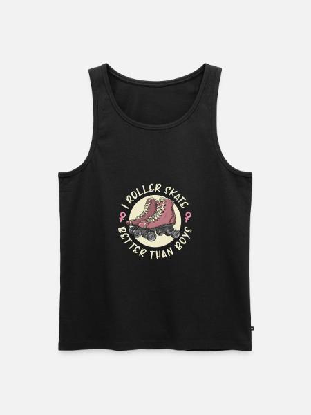 Roller Skates Running Roller Skates - Men's Premium Organic Tank Top - black