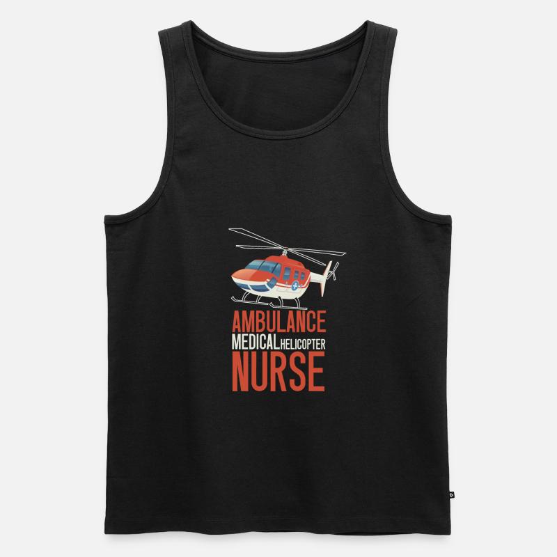 Helikopter Hubschrauber Pilot Heli - Männer Premium Bio Tank Top - Schwarz