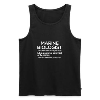 Biologie marine - Débardeur bio Premium Homme - noir - Devant - AI Model Male 178 light (178cm)