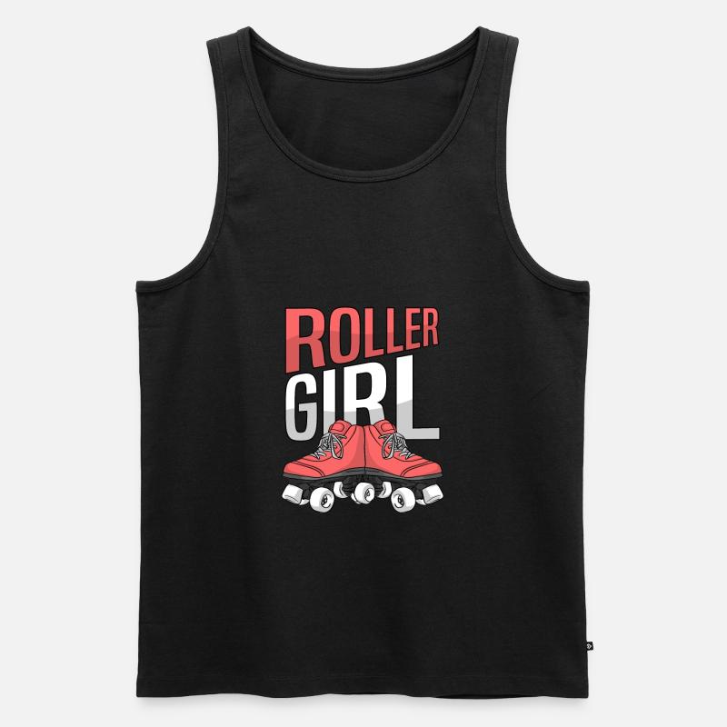 Rollschuhe Laufen Roller Skates - Männer Premium Bio Tank Top - Schwarz