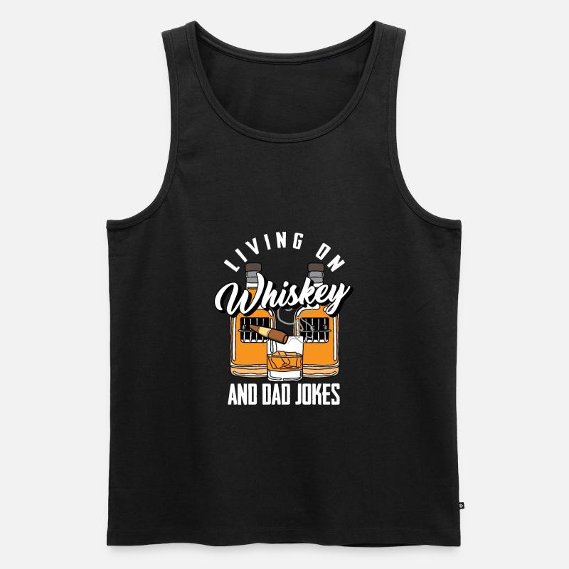 Vaterwitze Dad Jokes - Männer Premium Bio Tank Top - Schwarz