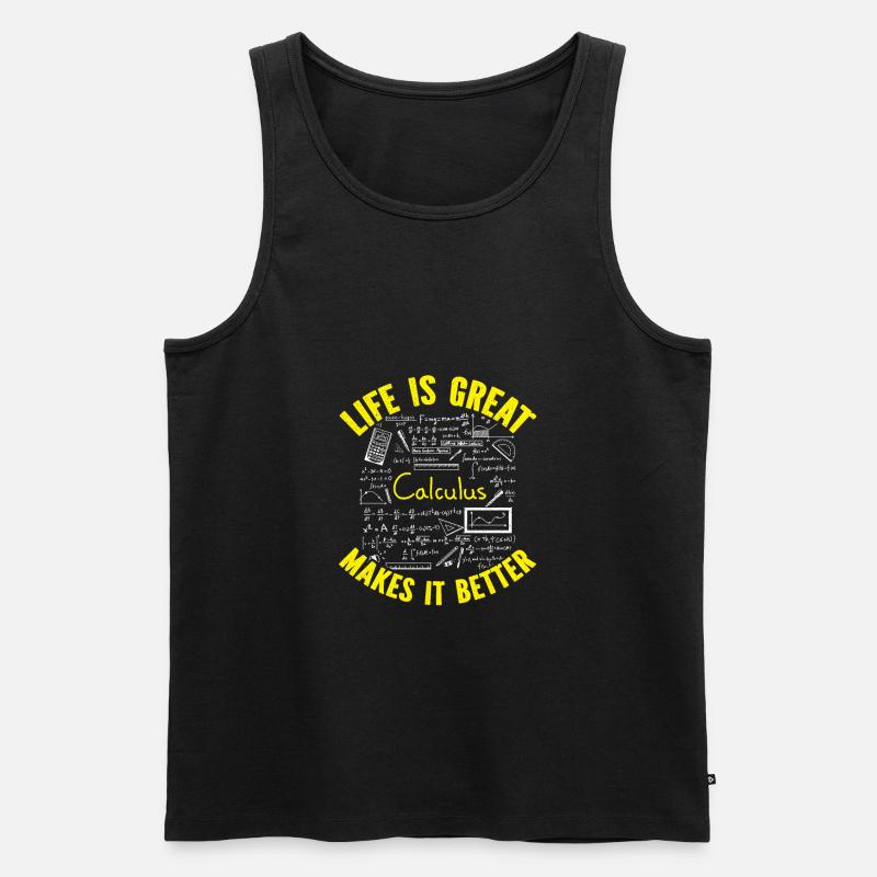 Mathe Mathematik - Männer Premium Bio Tank Top - Schwarz