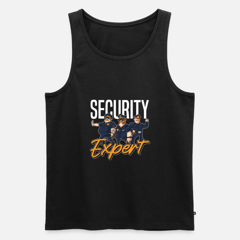 Security Wachmann Sicherheitsdienst - Männer Premium Bio Tank Top - Schwarz