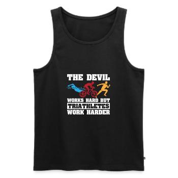 Triathlon - Men's Premium Organic Tank Top - black - Front - Michal (187cm)