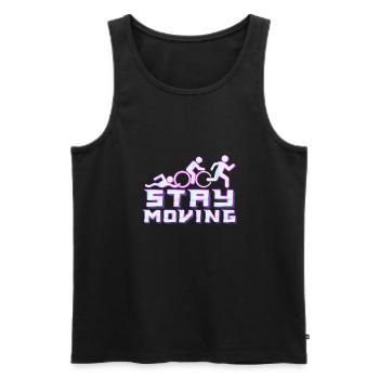Triathlon - Men's Premium Organic Tank Top - black - Front - Michal (187cm)