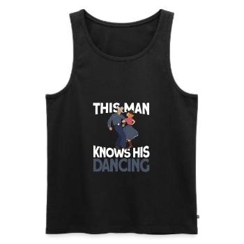 Line Dance Line Dancing - Men's Premium Organic Tank Top - black - Front - Michal (187cm)