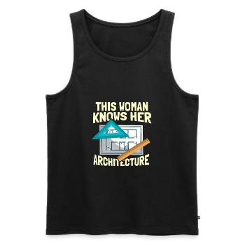 Architekt - Männer Premium Bio Tank Top - Schwarz - Vorne - Michal (187cm)