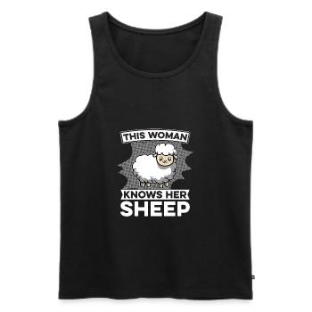 Shepherd Animal Farmer Sheep Farmer Farmer - Men's Premium Organic Tank Top - black - Front - AI Model Male 178 light (178cm)