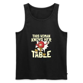 Table Tennis Ping Pong - Men's Premium Organic Tank Top - black - Front - Michal (187cm)
