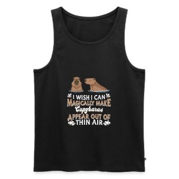 Capybara capybara rodent - Men's Premium Organic Tank Top - black - Front - Michal (187cm)