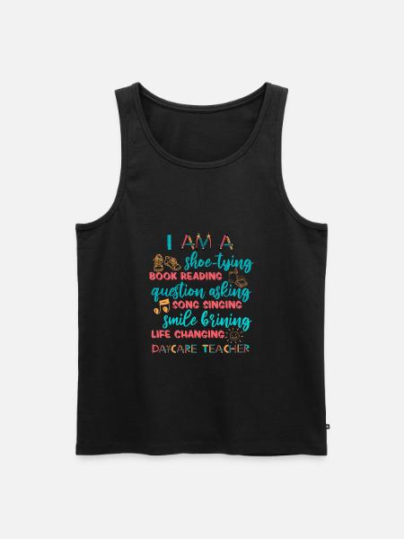 Kindergarten teacher Childminder Educator - Men's Premium Organic Tank Top - black