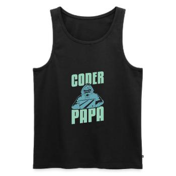Programmer Coder Software Developer - Men's Premium Organic Tank Top - black - Front - Michal (187cm)