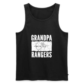 Bogenschütze Bogensport Pfeil Bogen Bogenschießen - Männer Premium Bio Tank Top - Schwarz - Vorne - Michal (187cm)