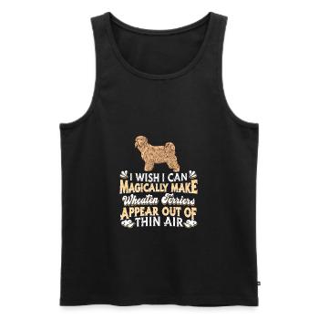 Wheaten Terrier Dog - Men's Premium Organic Tank Top - black - Front - Michal (187cm)
