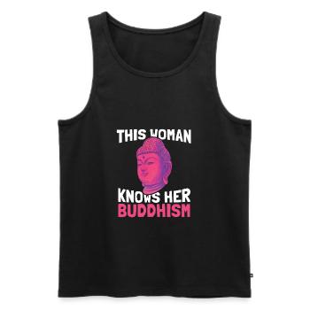 Buddha Buddhist Buddhismus - Männer Premium Bio Tank Top - Schwarz - Vorne - AI Model Male 178 light (178cm)