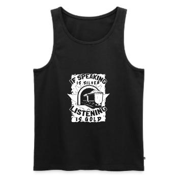 Goldbergbau Goldmine - Männer Premium Bio Tank Top - Schwarz - Vorne - AI Model Male 178 light (178cm)