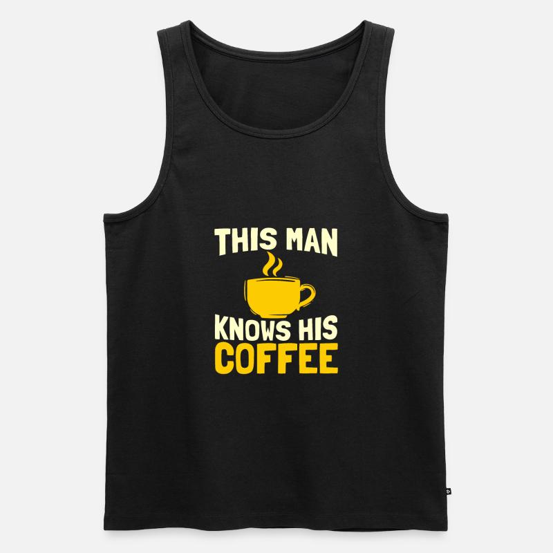 Kaffee Kaffeetrinker Kaffeeliebhaber - Männer Premium Bio Tank Top - Schwarz