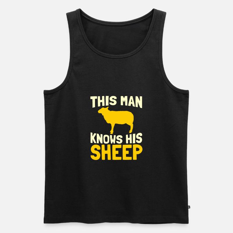 Schäfer Tierwirt Schafe Bauer Landwirt - Männer Premium Bio Tank Top - Schwarz