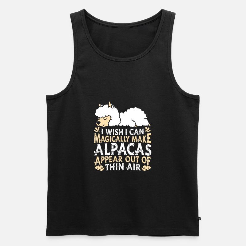 Alpaka - Männer Premium Bio Tank Top - Schwarz