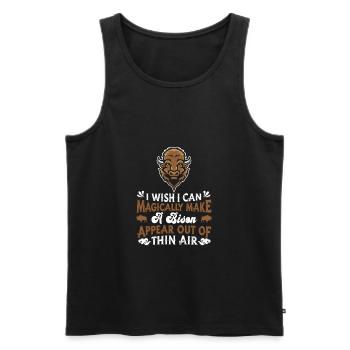 American Bison Buffalo - Men's Premium Organic Tank Top - black - Front - AI Model Male 178 light (178cm)