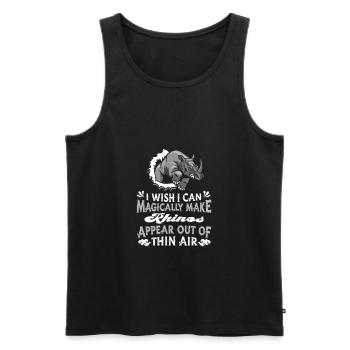 Rhino Nashorn - Männer Premium Bio Tank Top - Schwarz - Vorne - AI Model Male 178 light (178cm)