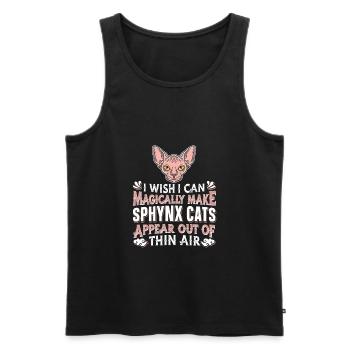 Sphynx Chat - Débardeur bio Premium Homme - noir - Devant - AI Model Male 178 light (178cm)