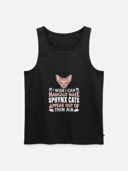 Sphynx Cat - Men's Premium Organic Tank Top - black