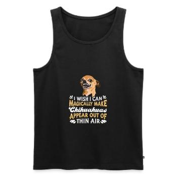 Chien Chihuahua - Débardeur bio Premium Homme - noir - Devant - Michal (187cm)