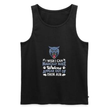 Wolf - Men's Premium Organic Tank Top - black - Front - AI Model Male 178 light (178cm)