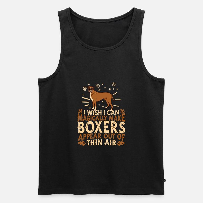 Boxer Hund - Männer Premium Bio Tank Top - Schwarz