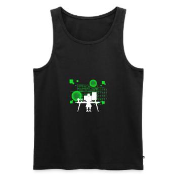 Programmierer Coder Software Entwickler - Männer Premium Bio Tank Top - Schwarz - Vorne - Michal (187cm)