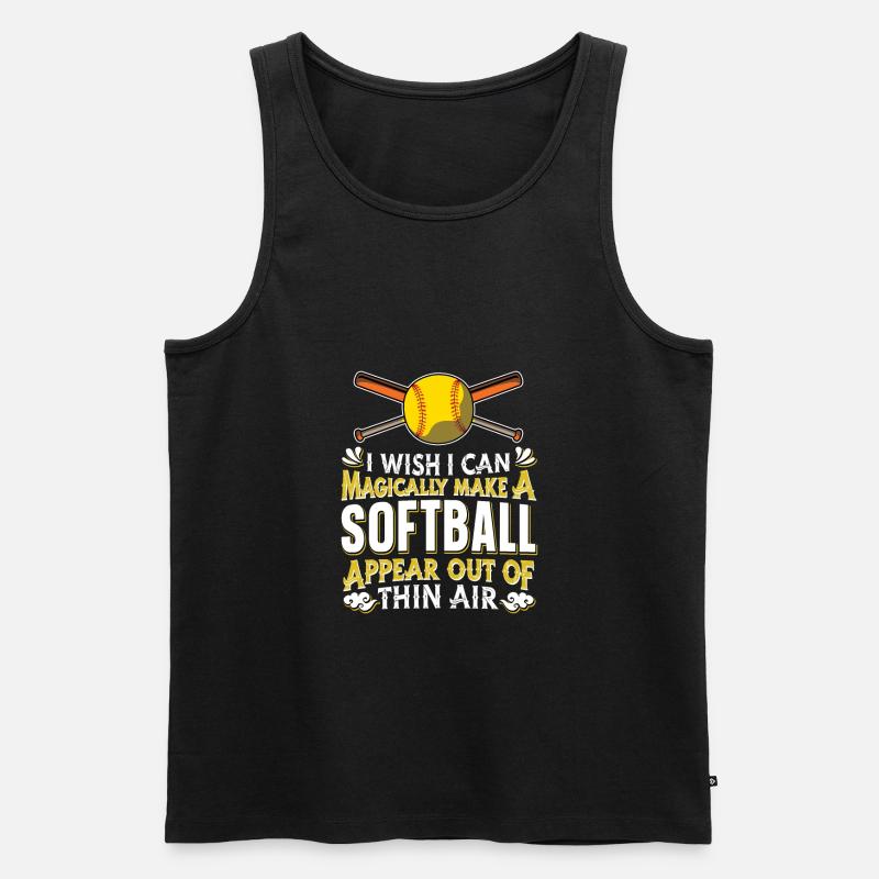 Softball - Männer Premium Bio Tank Top - Schwarz