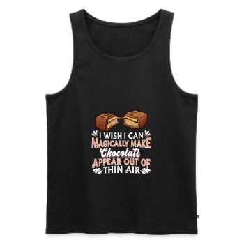 Chocolate Chocolate Chocolate - Men's Premium Organic Tank Top - black - Front - Michal (187cm)