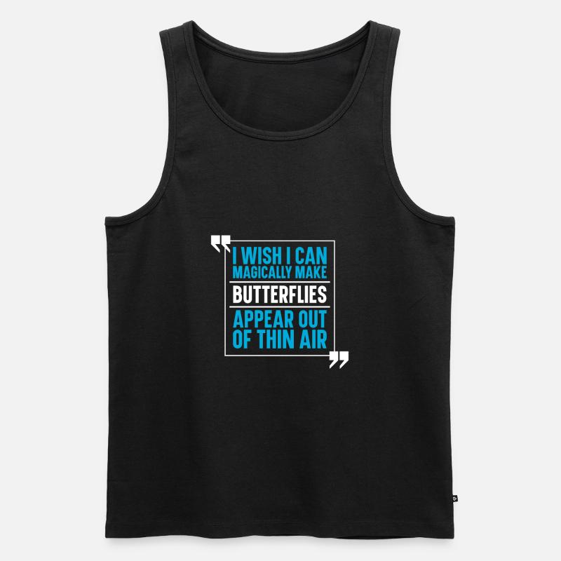 Schmetterling - Männer Premium Bio Tank Top - Schwarz